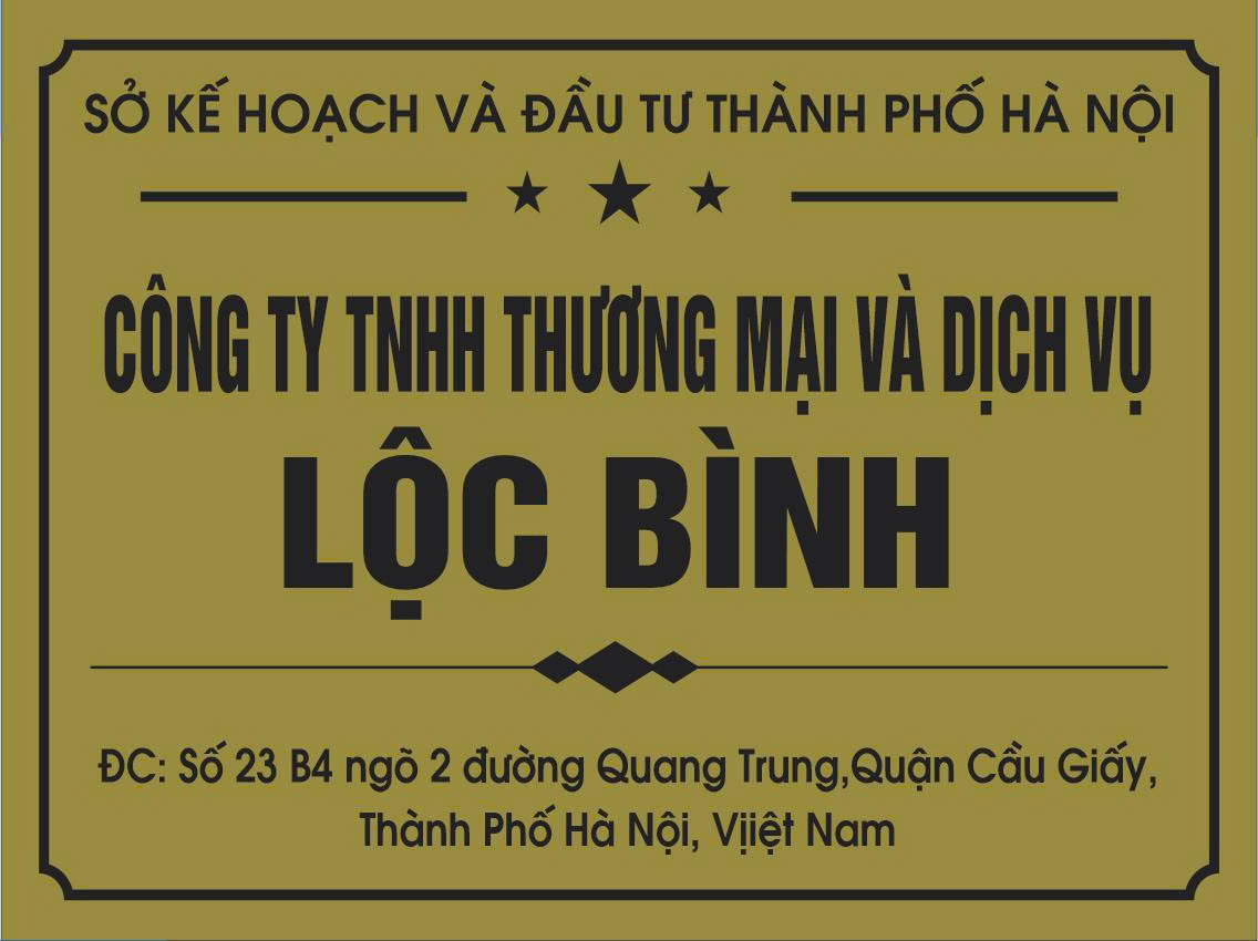[BH-Mica-Mẫu 3] In bảng hiệu công ty, bảng hộ kinh doanh bền, đẹp